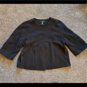 Alfani Black Dress / Suit Style Jacket with Stitch Details